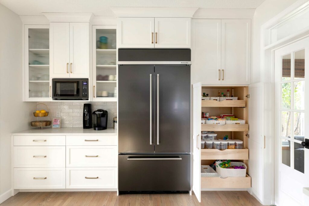 kitchen storage in refrigerator zone